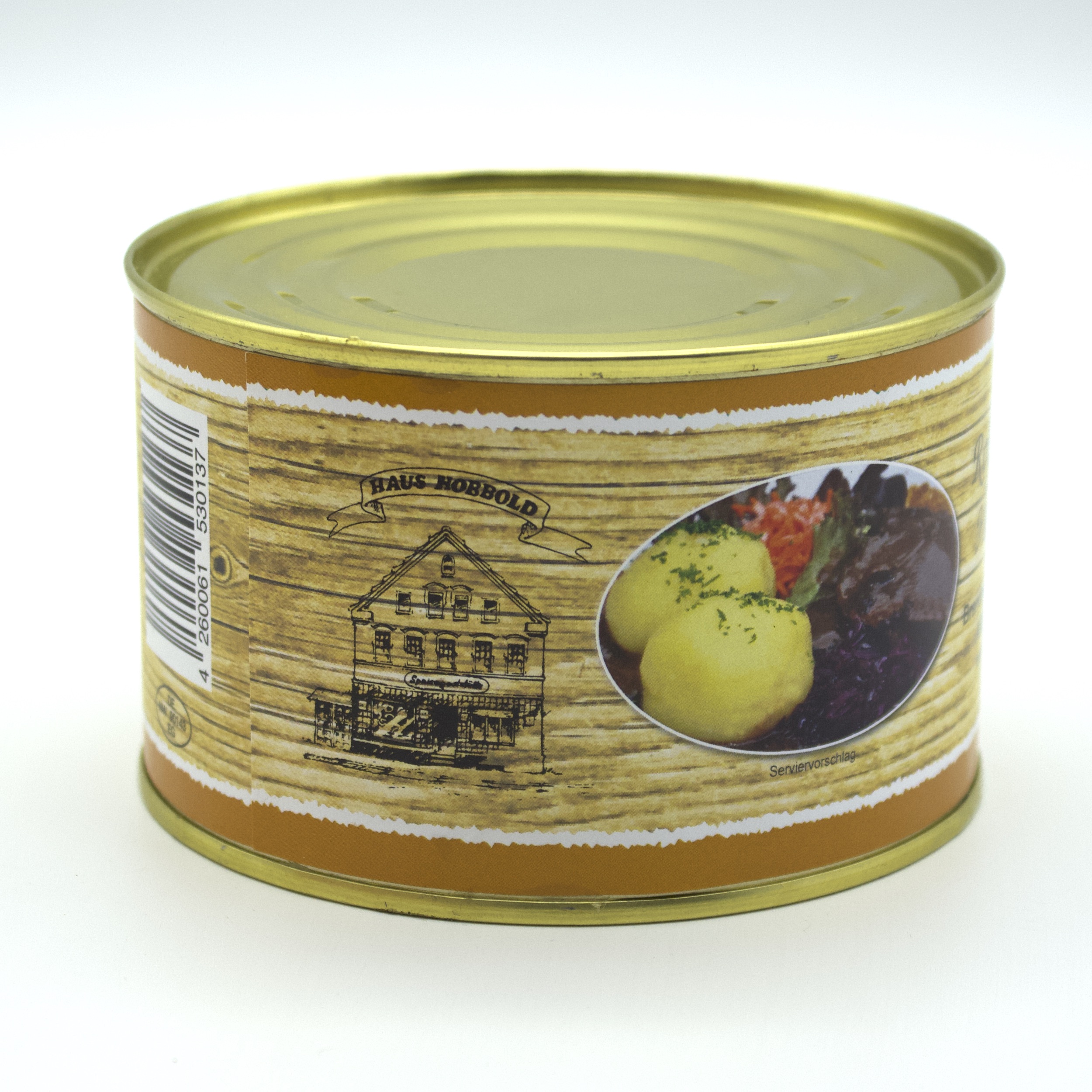 kleine Dosen eingelegten Sauerbraten nach Hausfrauenart